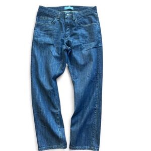 Y2K Streetwear Dadcore Dark Wash Straight Leg Jeans